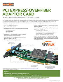 PCIe®-Over-Fiber Adaptor Card