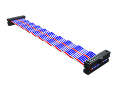 Low profile twisted pair ribbon cable assembly, 0.050" pitch