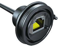 AccliMate™ IP68 Sealed Circular Ethernet Cable Assembly, Receptacle