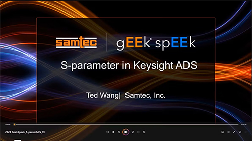 Webinar: How to Bring S-Parameters into your Simulation Tool