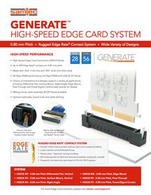 GENERATE® High-Speed Edge Card eBrochure