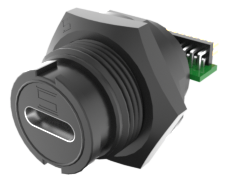 IN DEVELOPMENT: AccliMate™ Sealed USB Type-C Panel Mount Connector, Receptacle