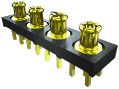 5.00 mm 50 Ohm  Ganged Micro-Miniature RF Plug, PCB Mount