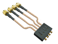 5.00 mm 50 Ohm Ganged Hybrid Micro-Miniature RF Plug, Cable Assembly