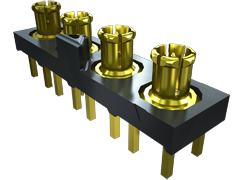 5.00 mm 75欧姆联动微小型射频插头，PCB板安装