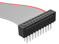 IDC插座和针脚电缆组件，0.100"间距