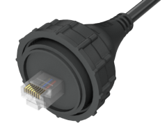 AccliMate™ IP68 Sealed Circular Ethernet Cable Plug Assembly